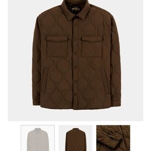 Maison Article Mens Brown Quilted Jacket. Medium. Casual Streetwear